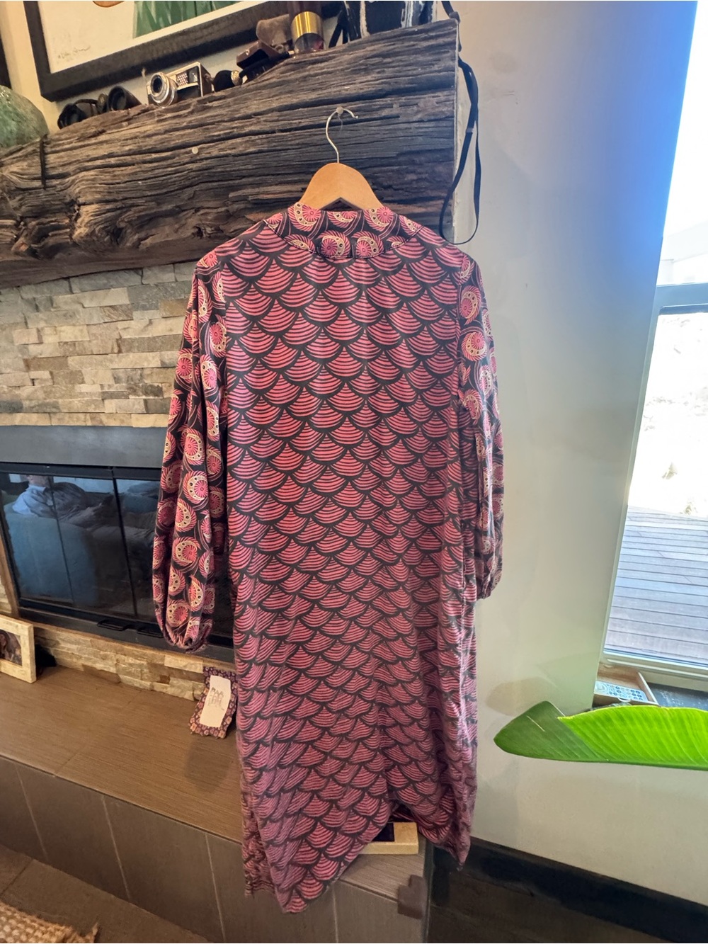 Pink Patterned Kids Pajama Robe - Picture 3 of 3